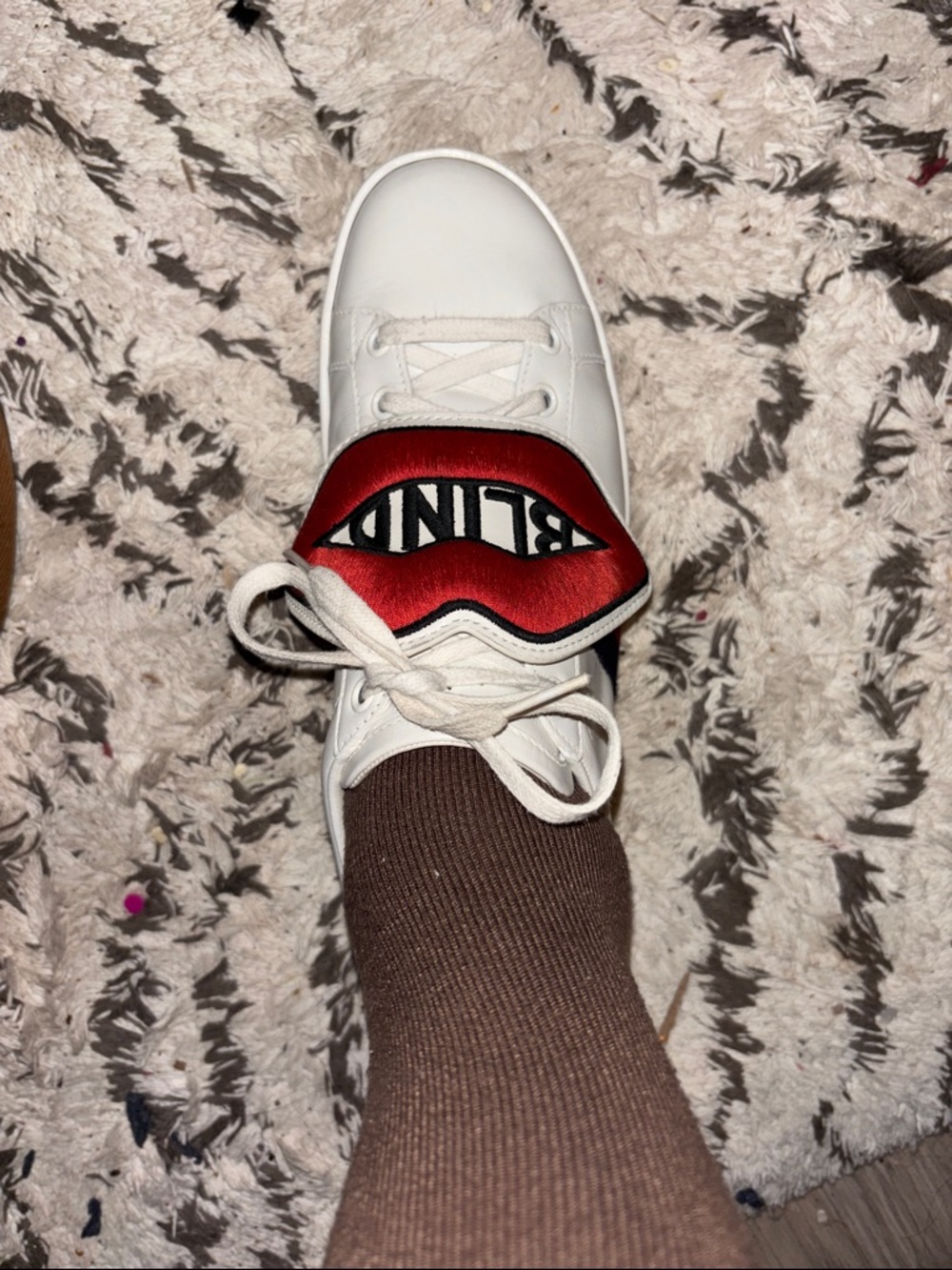 Reserved for @redlion9253
GUCCI Ace Trainers with 'BLIND For Love' Patches! - Picture 6 of 8